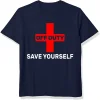 Off Duty Save Yourself  Printed Men's Short Sleeves T-Shirt