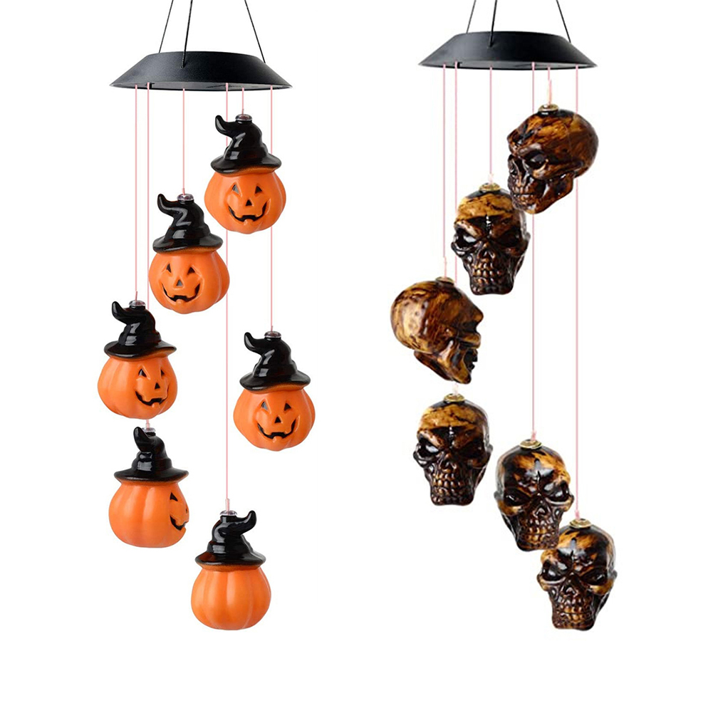 

Solar Color-Changing Halloween Pumpkin Lamp Party Wind Chime Hook Lantern, 501 Original