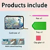 2pcs Peacock Pattern Diamond Painting Fashion Card Holder Compact Coin Purse