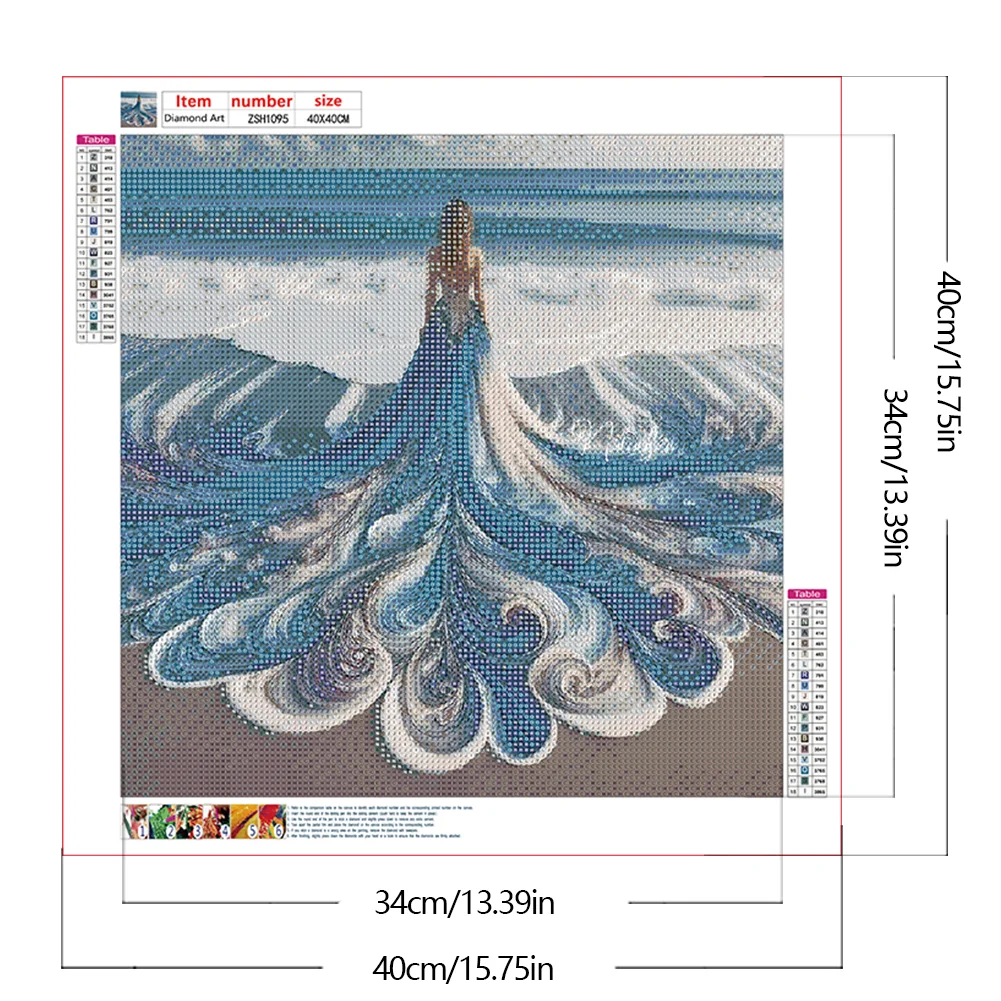 Diamond Painting - Full Round Drill - Gorgeous Skirt Beauty(Canvas|40*40cm)