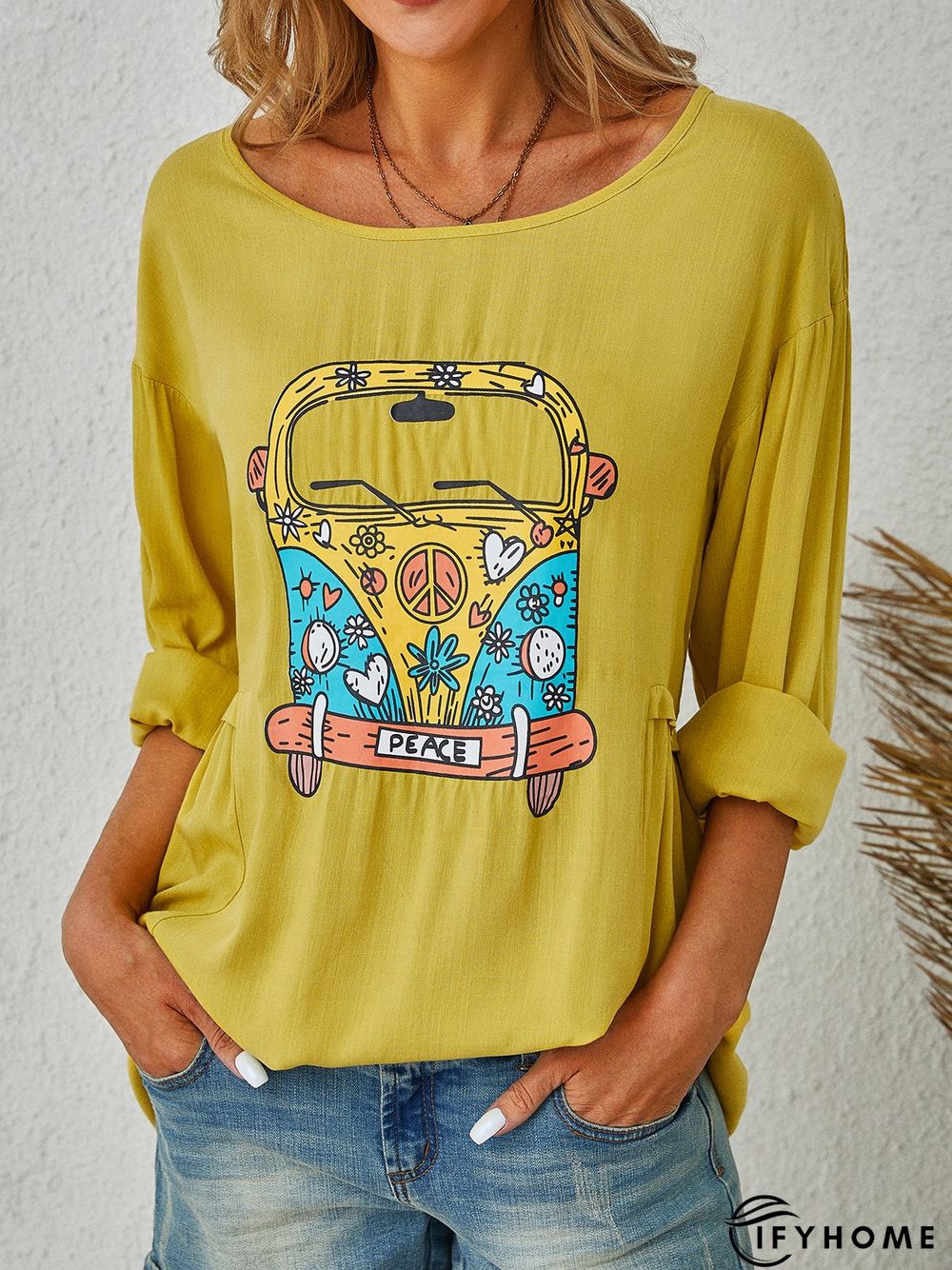 Linen Loose Half Sleeved Top | IFYHOME