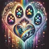 Paw Heart-11CT/18CT Stamped Cross Stitch 20*20cm/40*40cm tapestrymarket