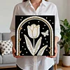 (25x25cm)DIY Pearl Painting Framed Handmade Pearl Material Art Kit Living Room Decor