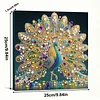 Framed Diamond Painting - Special Shaped - Peacock (25x25cm)