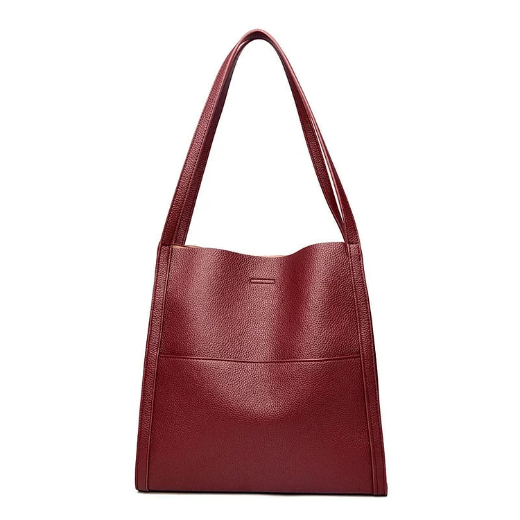 ⏰Last Day Promotion 49% OFF⏰Solid color simple genuine leather shoulder bag