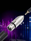 1/8in TRS Female To 3Pin XLR Female Aduio Adapter Lockable Gender Changer Audio Coupler Connectors for Mixer Microphone Power Amplifier