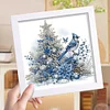 5D DIY Partial Special Shaped Drill Diamond Painting Kit Xmas Bird Decor With Frame Kit 18x18cm
