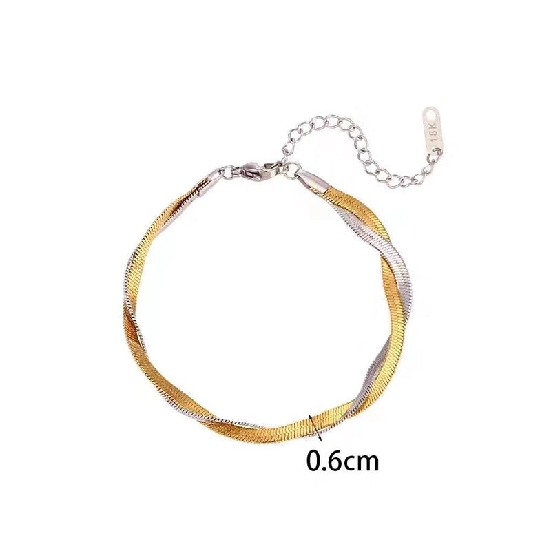 Elegant Basic Streetwear Heart Shape Butterfly Titanium Steel Zircon Bracelets In Bulk