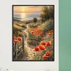 Pfad zwischen Blumen - runder Bohrer Diamond Painting - 30*40cm