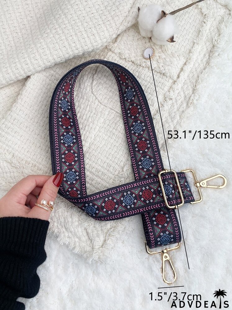 Colorblock Geometric Graphic Bag Strap