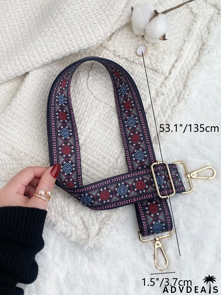 Colorblock Geometric Graphic Bag Strap