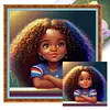 uk.everydayedeals (Limited Stock)Cross Stitch - 11ct Stamped - Fille boucl&eacute;e africaine (40*40cm)