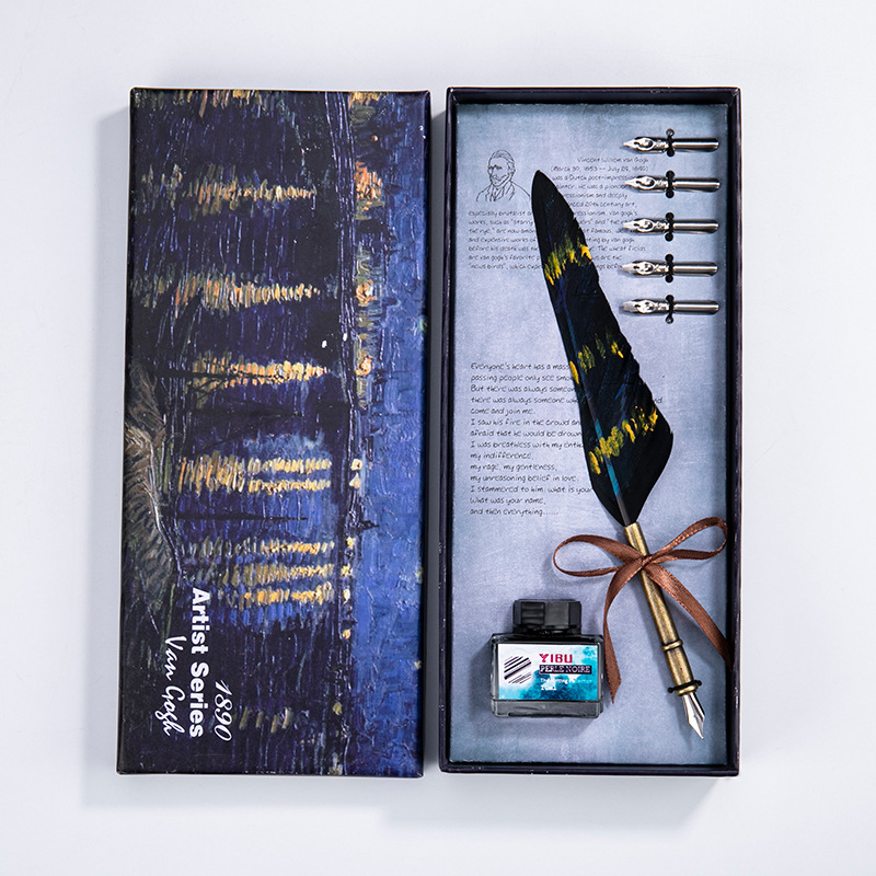 Gift Boxed With Seal And Fire Paint Wax Feather Pen Juba Dpr - Temu