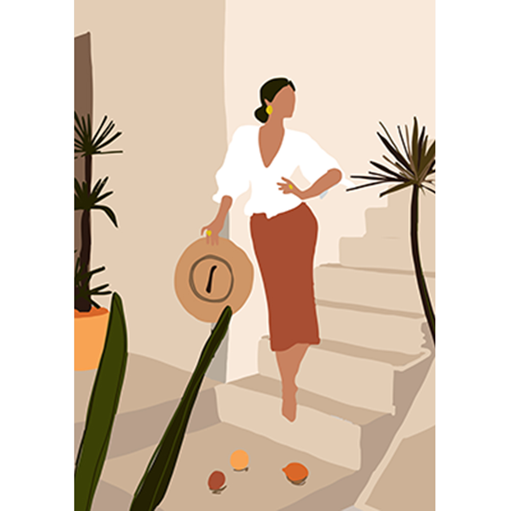 

Cartoon Canvas Posters Wall Art Painting Decorative Modern Picture (Girl 4, 501 Original