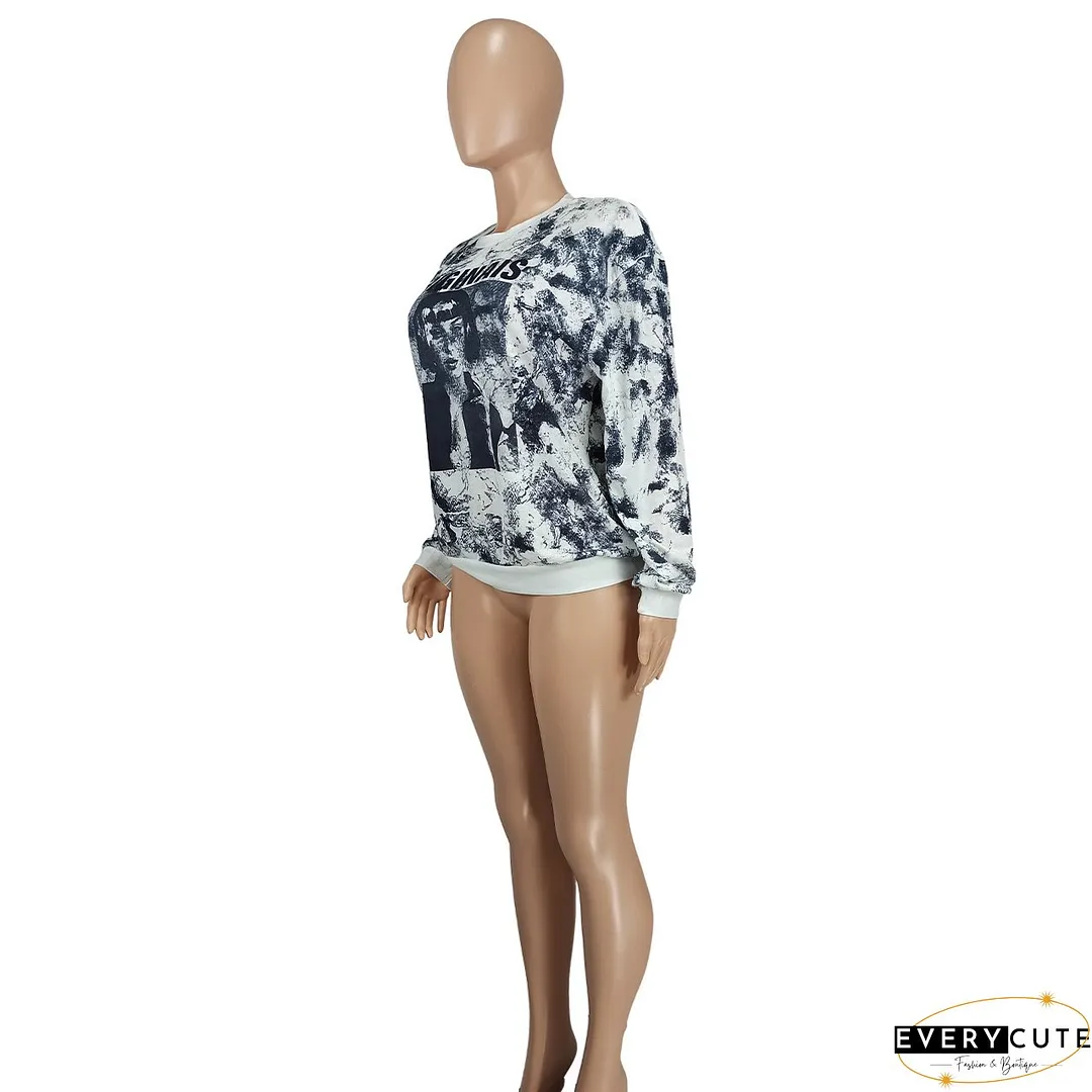 Fashion Casual Printed Long Sleeve Women's T-Shirt Women's Clothing