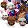 Effrayant Masque Ours Brun/Lapin Blanc Tueur pour Halloween