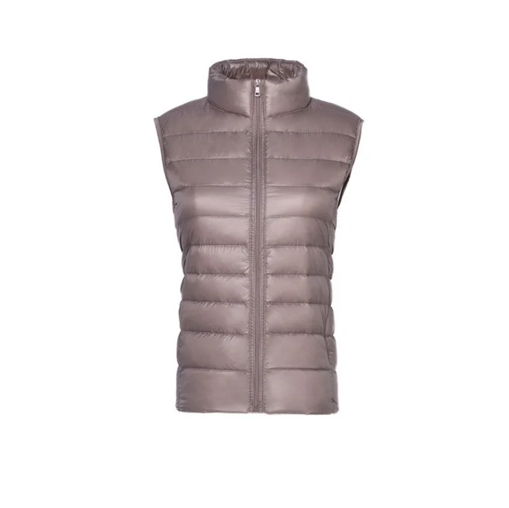 Woherb Spring And Autumn Winter New Female Korean Version Standing Collar Light Down Jacket Female Vest Vest Vest Female Plus Size Coat-Outfit Ideas