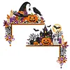 2pcs DIY Diamond Painting Halloween Door Corner Frame Wood(Halloween atmosphere)