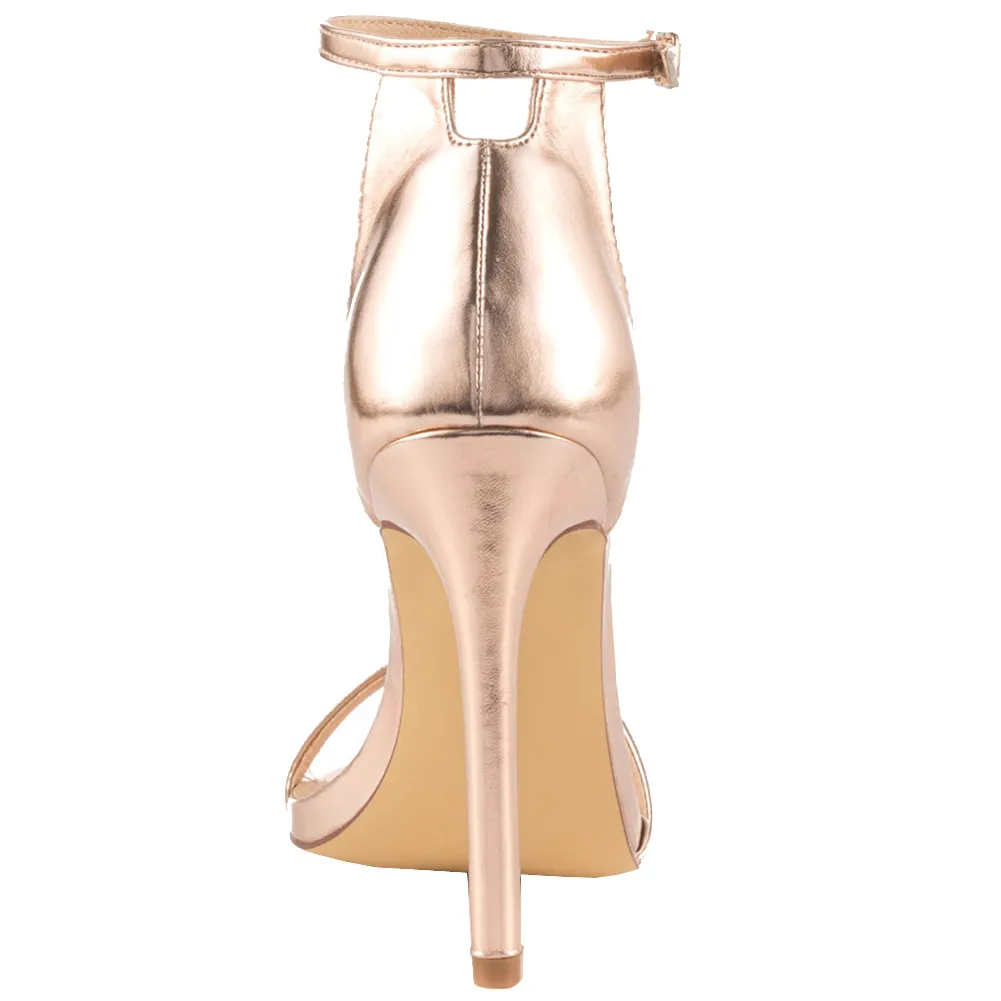 Women's Heeled Sandals Buckled Ankle Strap Dress Sandals Stilettos-vocosishoes