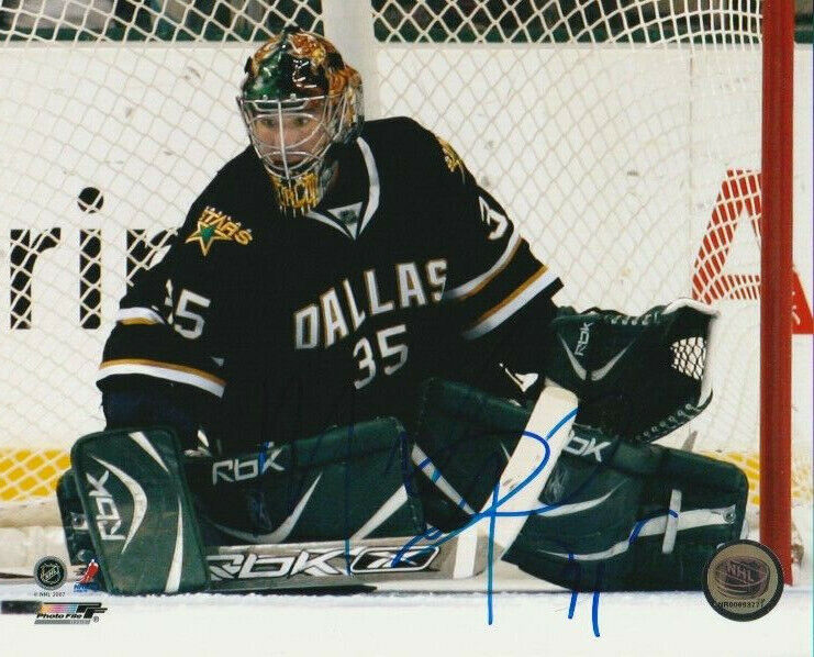 MARTY TURCO SIGNED DALLAS STARS GOALIE 8x10 Photo Poster painting #9 Autograph