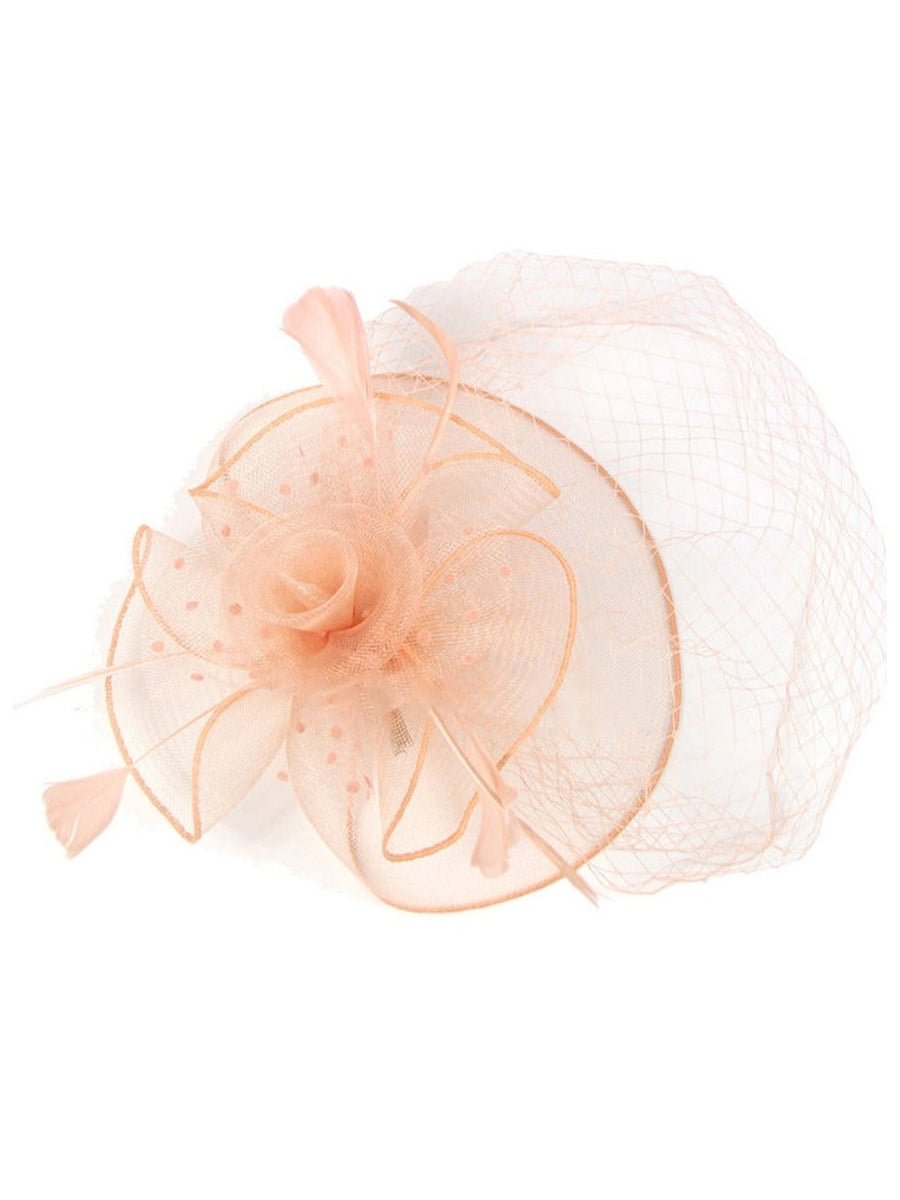 Fascinator Hat Hair Accessories Fabric Netting Veil Headdresses Mini Top Hats