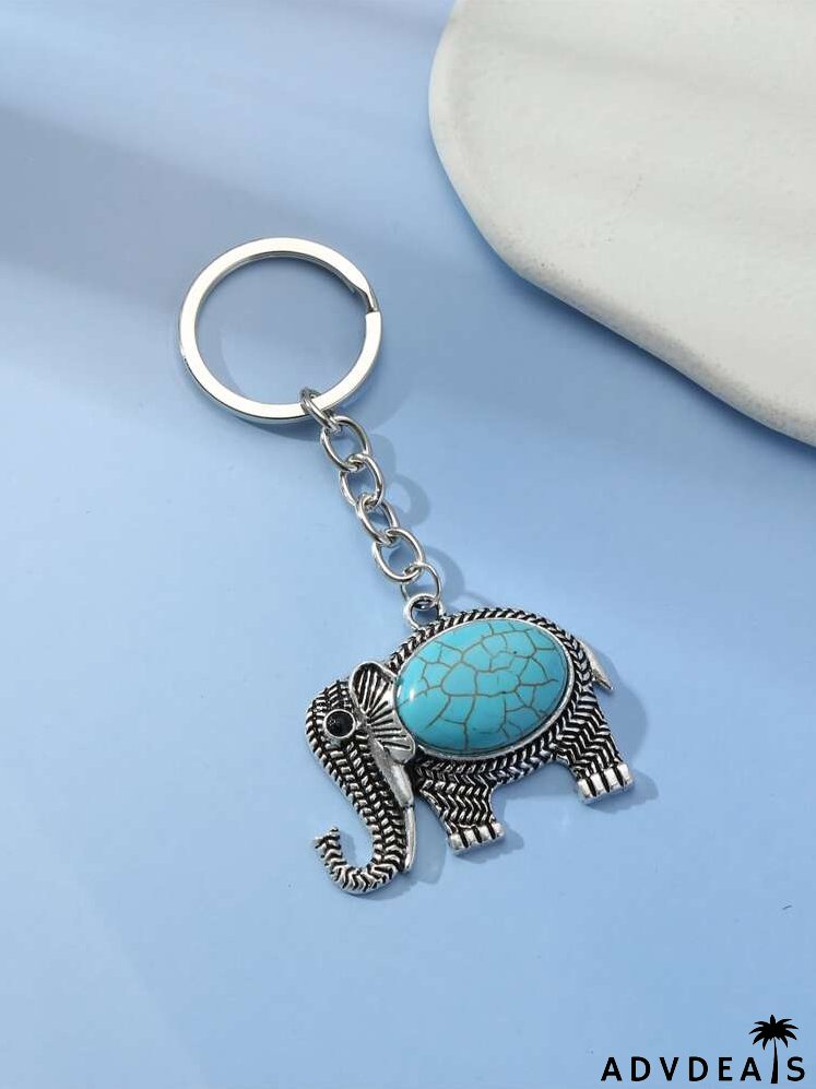 Elephant Charm Keychain