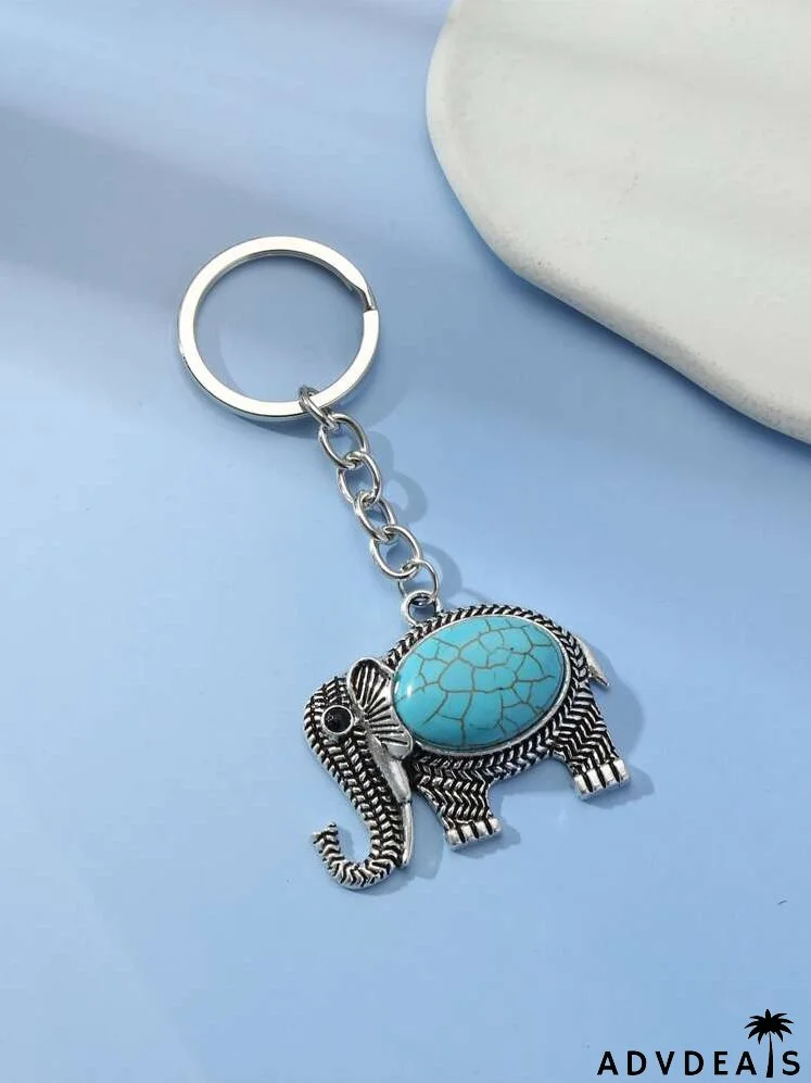 Elephant Charm Keychain