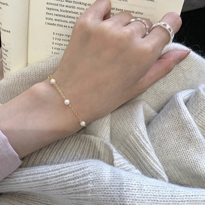 925 Sterling Silver Cable Chain Bracelets Casual