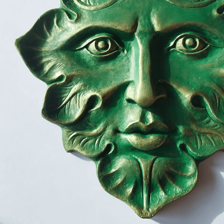 👻👻Green Leaf Man wall art sculpture home garden decoration