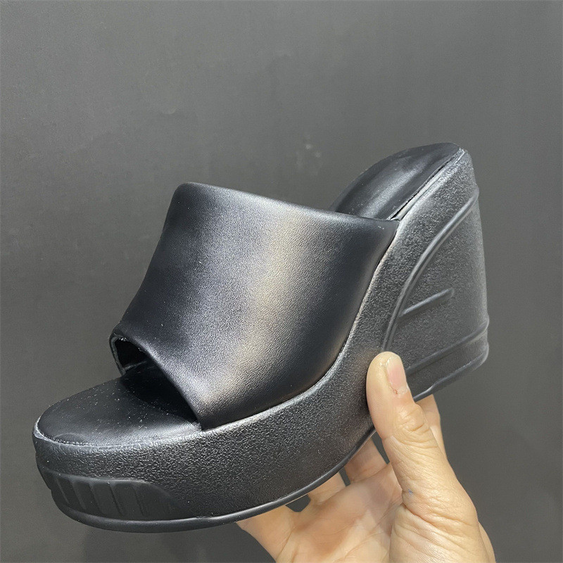 GOOSHOE Sandals And Slippers Women's Slope Heel Thick Sole Shoes