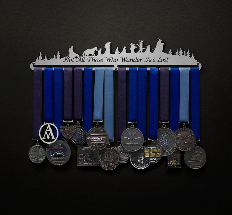 Not All Those Who Wander Are Lost - Text and No Text options available! - Allied Medal Hanger Holder Display Rack