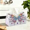 Big Butterfly DIY PULeather Diamond Painting Tissue Box for Adults Beginners Large Size Diamond Art Paper Storage Holder for Living Room Bedroom Bathroom Table Decor