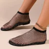 (🔥Last Day Promotion - 49% off) Ultra comfortable shiny gem mesh flats