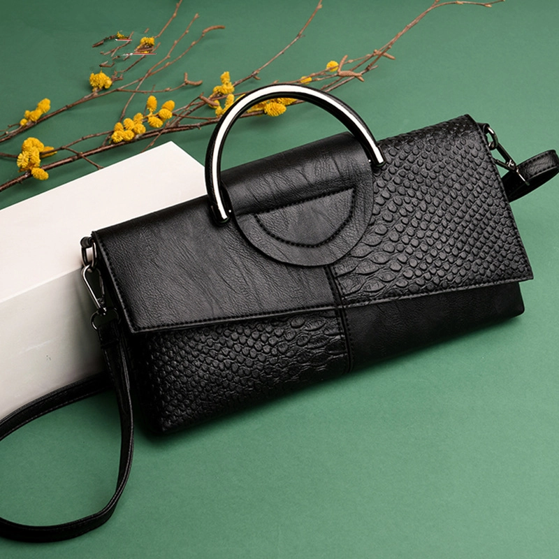 Women's Large Pu Leather Solid Color Streetwear Square Magnetic Buckle Shoulder Bag Handbag Crossbody Bag
