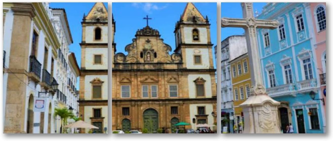 Canvas Wall Art Ready to Hang Beautiful colonial buildings Salvador da Bahia Brazil Posters Prints Artwork Paintings for Living Room Bedroom Bathrooms Office Wall Decorations Multicolor 10