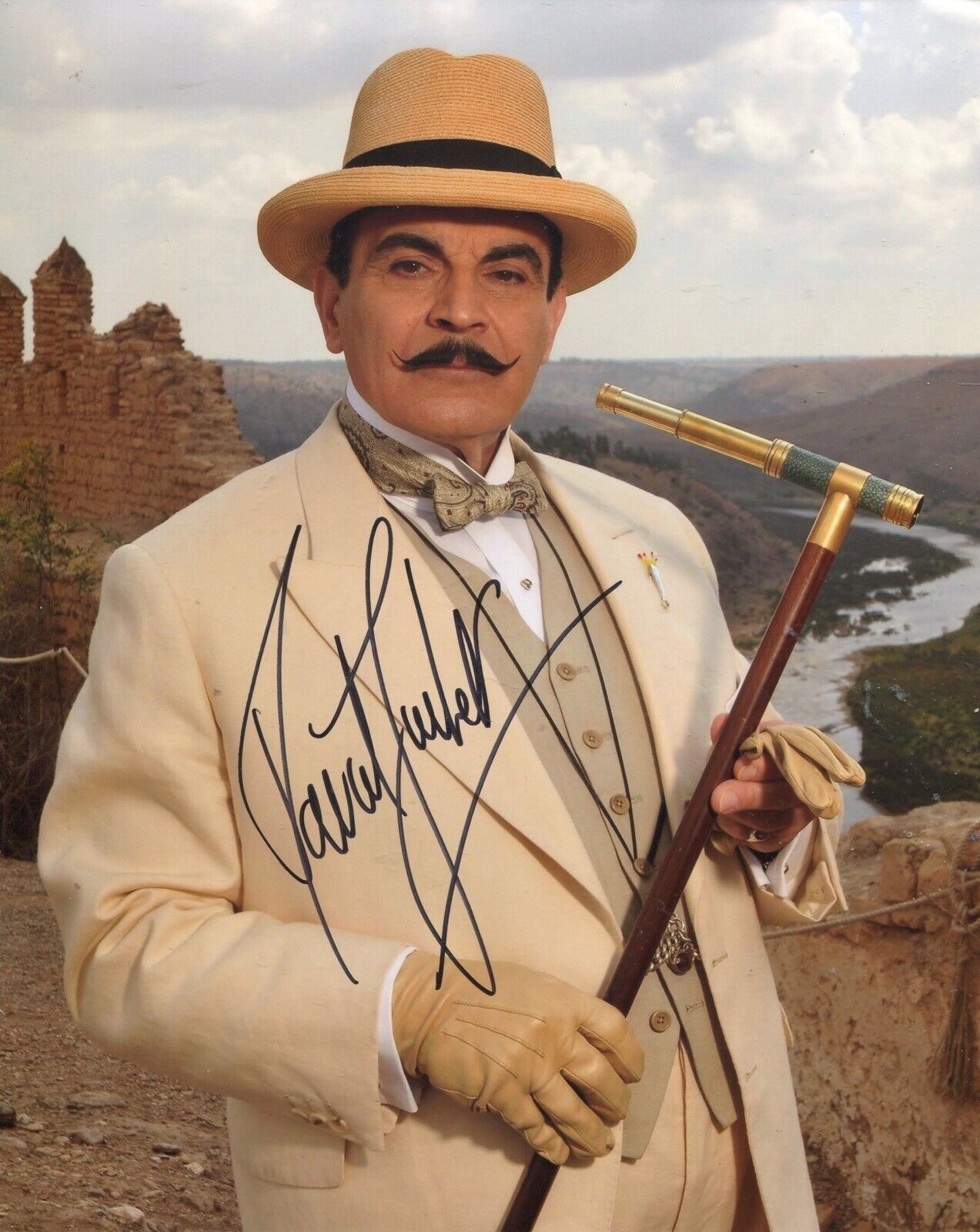 POIROT Murder on the Orient Express Photo Poster painting signed by David Suchet - UACC DEALER!