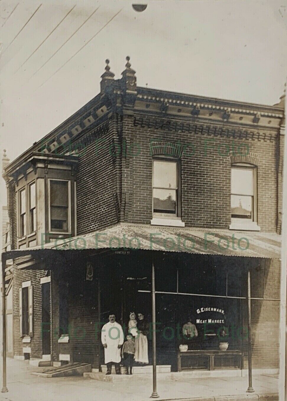 Philadelphia USA Meat Service Iron Butcher's Shop Early Photo Poster painting Schulz (xy-494