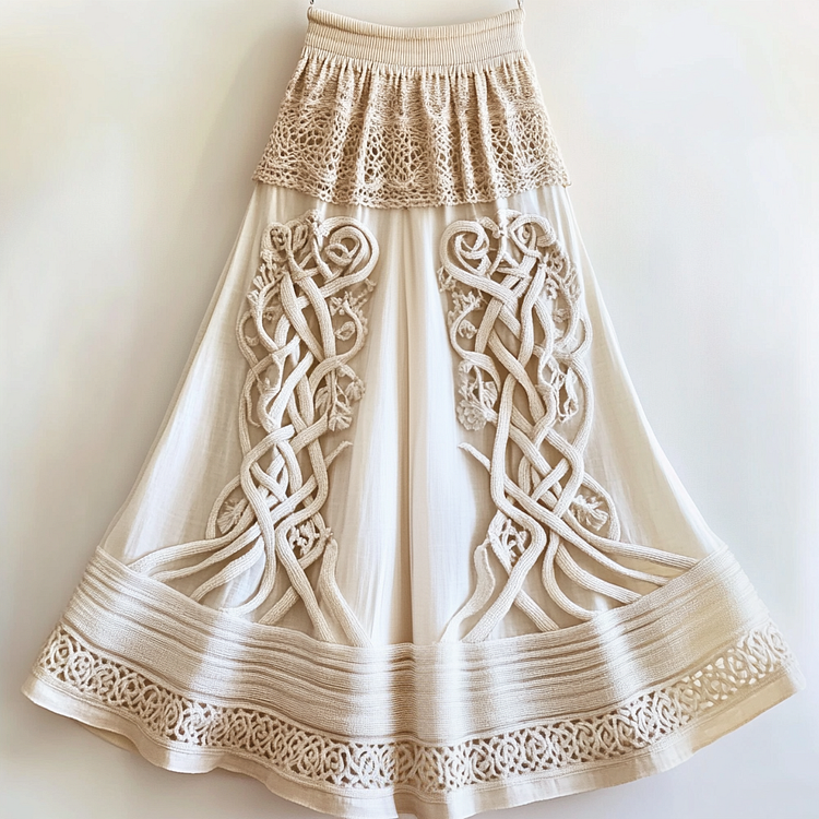 Women's Viking Celtic Knot Tree Of Life Art Linen Skirt