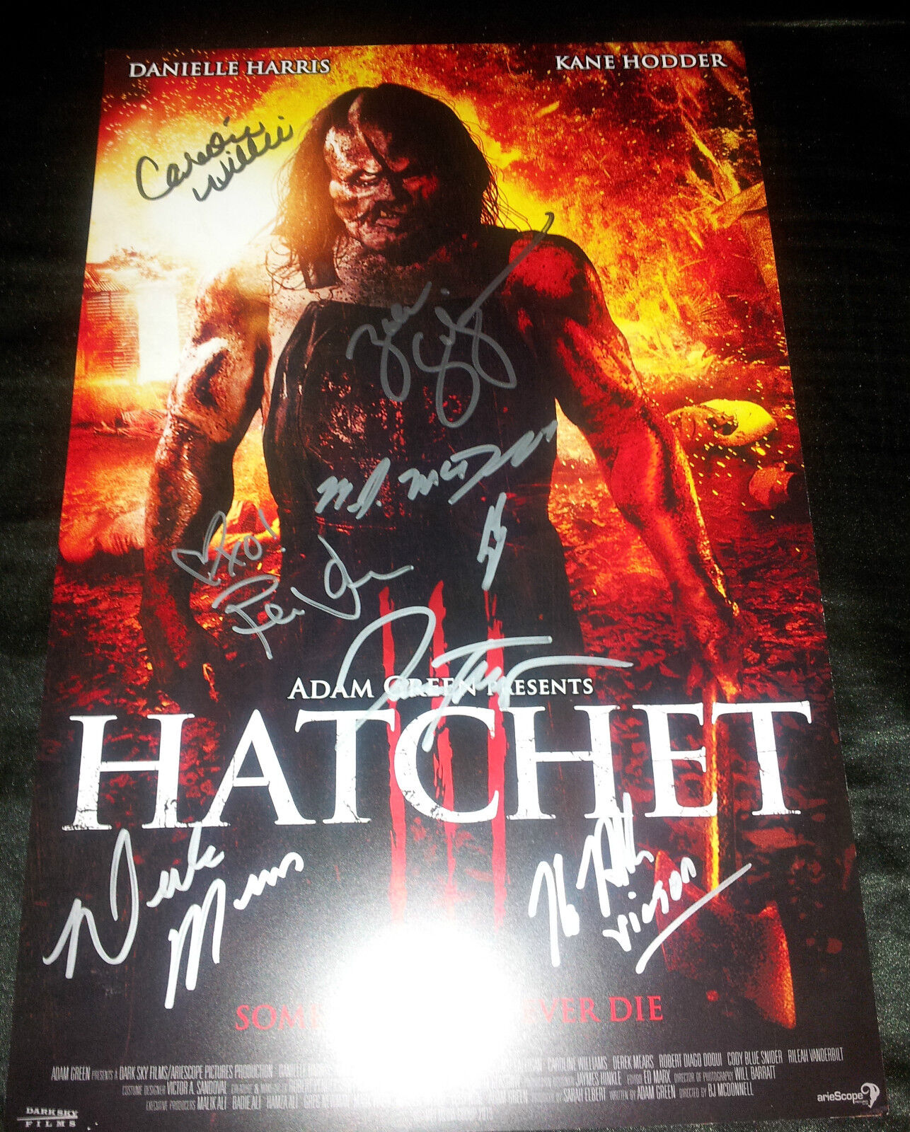 HATCHET 3 III Cast (x7) Signed Kane Hodder & Zach Galligan