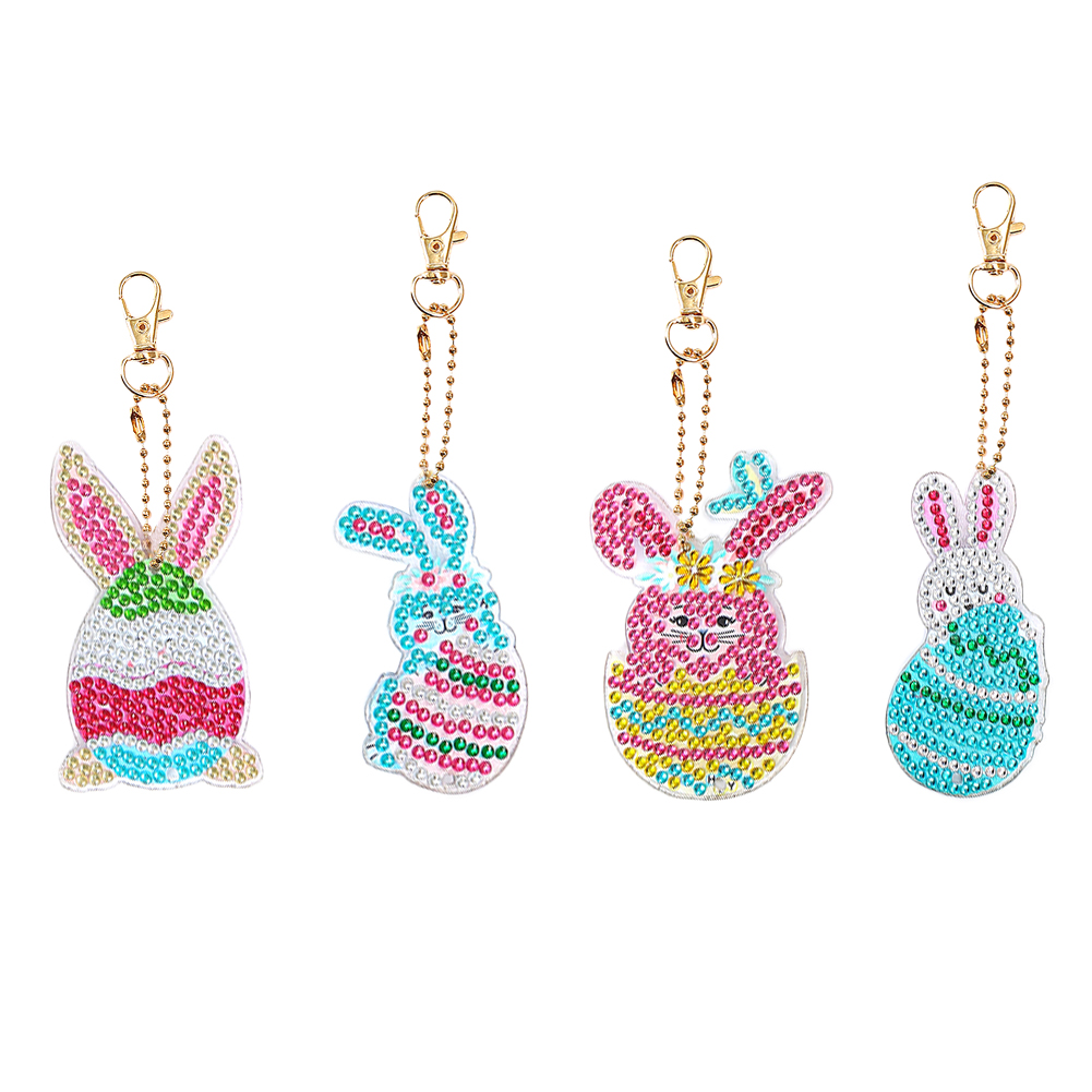 

4pcs Easter Double Sided - 5D DIY Craft Keychain, 501 Original