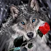 Diamond Painting -DIY Full Square Drill Rose Wolf