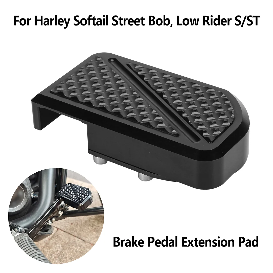 Foot Brake Pedal Extension Pad For Harley Softail Standard Street Bob Low Rider