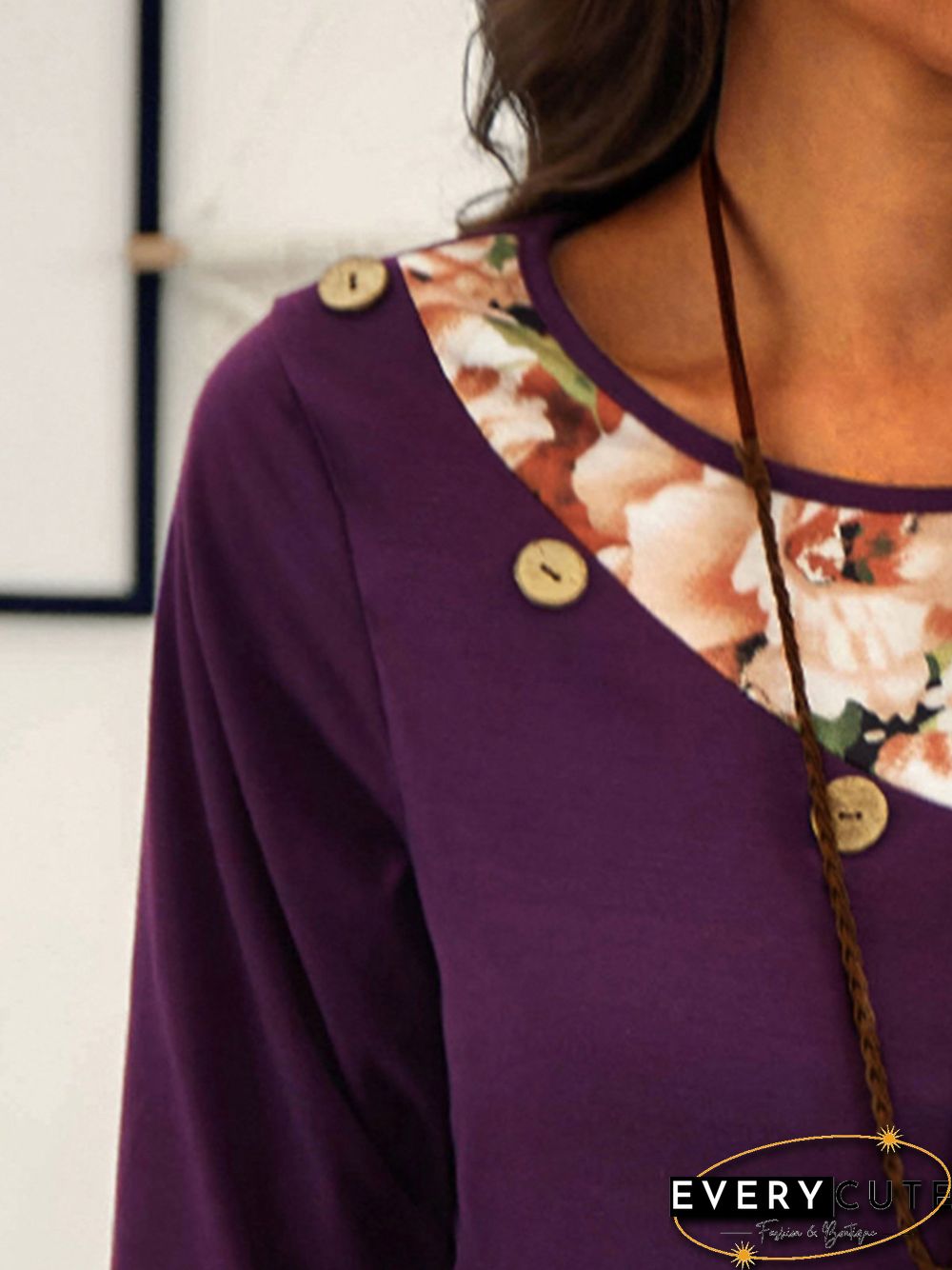 Long Sleeve Round Neck Simple Knitting Dress
