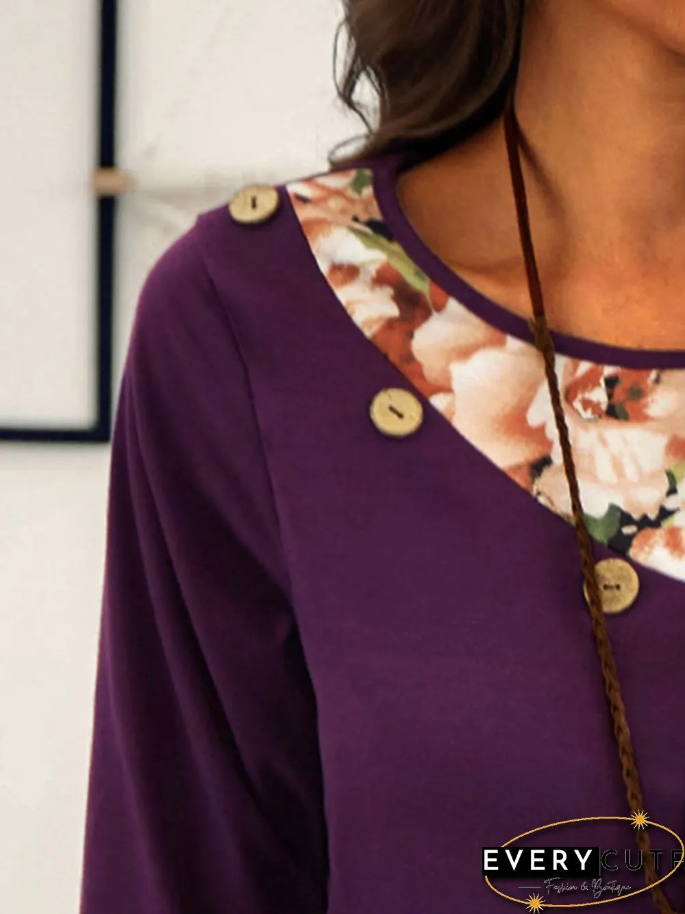 Long Sleeve Round Neck Simple Knitting Dress