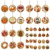 6 pi&egrave;ces de peinture en diamant DIY de Thanksgiving, d&eacute;corations, d&eacute;corations en acrylique, pendentifs d&eacute;coratifs