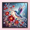 Hummingbird Flowers-11CT Stamped Cross Stitch 50*50cm/19.69*19.69in