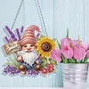 (US Only)Gnome 2D/Flat DIY Diamond Art Pendant with Light Strip Wall Decoration Craft