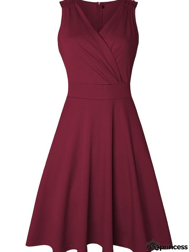 Work Dress Black Dress Semi Formal Dress Fashion Mini Dress Ruched Print V Neck Sleeveless Leopard Slim Leopard Black Wine Spring Summer S M L XL XXL for Women