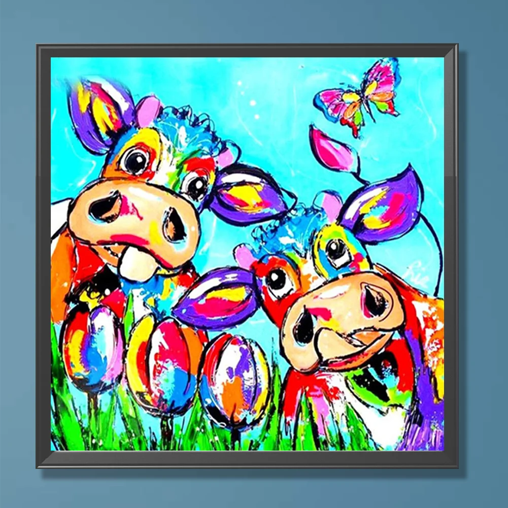 DIY Paint By Number 40*40cm - Abstract Cow