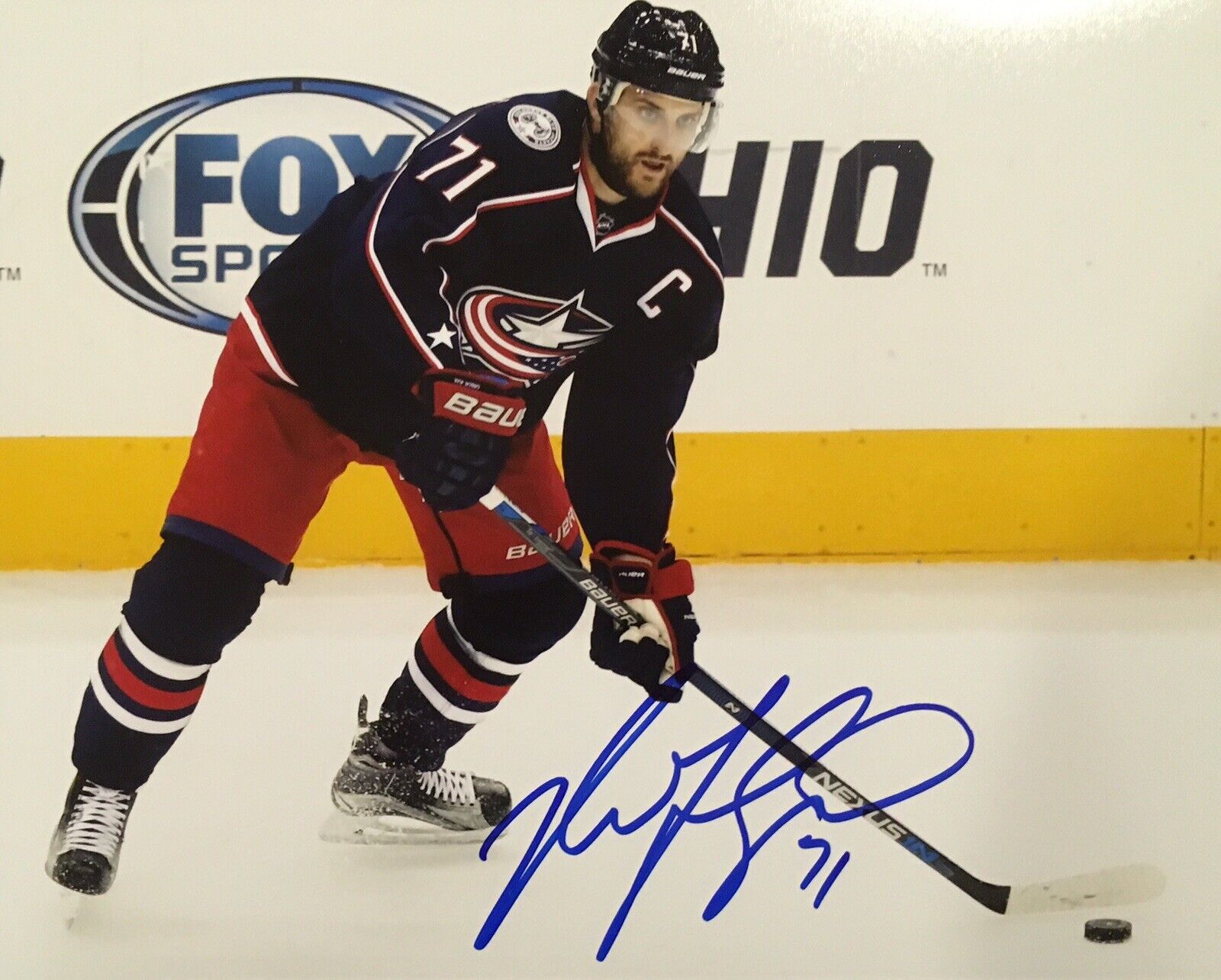 EXACT PROOF! NICK FOLIGNO Signed Autographed COLUMBUS BLUE JACKETS 8x10 Photo Poster painting